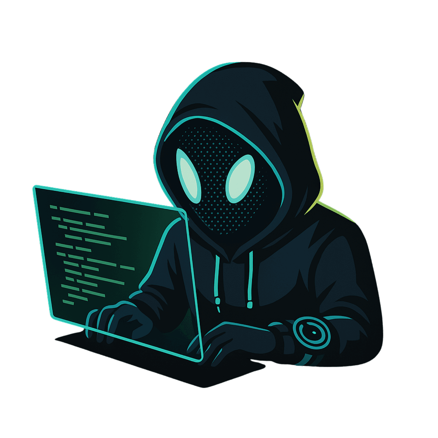 BugB Mascot on Laptop